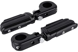 TCMT Pedane poggiapiedi universali da 32 mm da 1,25 pollici per Harley Touring Road King Street Glide Road Glide Electra Glide Softail Sportster XL 883 1200 Dyna con paramotore da 1,25 pollici