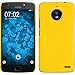 Price comparison product image PhoneNatic Hardcase compatible with Lenovo Moto E4 (EU Version) - rubberized yellow Cover + protective foils