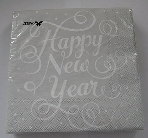 Preisvergleich Produktbild Neujahr Zelltuchserviette 33x33cm