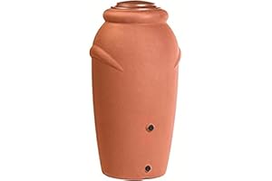 PROSPERPLAST Barril de agua de lluvia 210L Aquacan Baby de plastico en color terracota 59,6 (largo) x 56 (ancho) x 118,3 (altura) cm