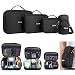 Produktbild SAWAKE 4 pcs Elektronik Tasche, Zubehör Organizer, Handytasche, Kabeltasche Kabelorganizer, Elektronik Aufbewahrungstasche, Universaltasche für Elektronische Kleingeräte zur Reise Schwarz