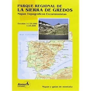 Parque regional de la Sierra de Gredos: mapa excursionista escala 1:25000