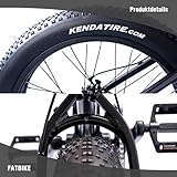 Fitifito Helsinki 26 Zoll Elektrofahrrad Fatbike E-Bike Pedelec, 36V 250W MXUS Heckmotor, Kenda 26 x 4,0 MTB Reifen, Matt Schwarz Grau - 4