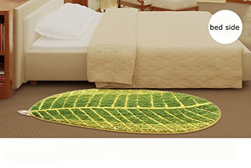 Luxbon Grün Blatt Form 70×140 cm Teppiche Stopp Antirutschmatte Teppichunterlage Fussmatte Stufenmatten Treppenmatten Badematte Wohnzimmer, Schlafzimmer, Badezimmer, Küche, Esszimmer, Spielzimmer, Kinderzimmer, Arbeitszimmer, Wintergarten, Waschraum, Flur/Diele, Veranda, Garage/Werkzeugkeller, Terrasse, Gaestezimmer - 8