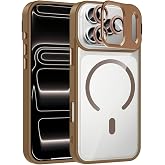 MADNOVA iPhone 17 Pro Max i&ccedil;in Kılıf Kamera Korumalı Magsafe Wireless Şarj &Ouml;zellikli Lens Hediyeli Mat Şeffaf Renkli Standlı 