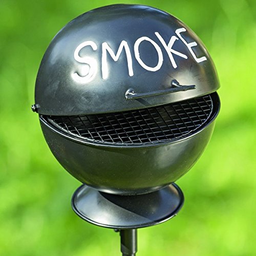 Aschenbecher zum Stecken, Schwarz H: 115cm Steckaschenbecher Gartenstecker Smoke