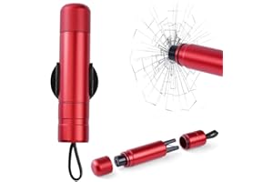 HUALEI-V 2in1 Safe Hammer Glass Breaker,Safehammer Safe Hammer Glass Breaker,Car Window Breaker,Glass Breaker And Seatbelt Cutter,Safehammer Car,Suitable for Rescue Disaster,Escape,Lifesaving(red)