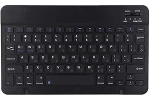 Bezprzewodowa klawiatura Bluetooth Mavis Laven, uniwersalna, przenośna, ultracienka, rosyjska klawiatura Bluetooth do tabletu, smartfona, kompatybilna z systemem iOS/Windows/Android, 25 cm
