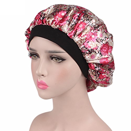Preisvergleich Produktbild AimdonR Night Sleep Hut, Satin Mütze, bequem, Frauen Schlafmütze