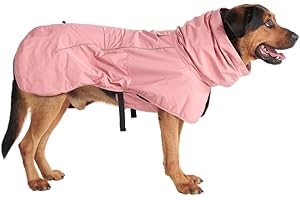 Spark Paws Płaszcz przeciwdeszczowy dla psa, wodoodporny, wiatroszczelny płaszcz przeciwdeszczowy, dla małych, średnich i dużych psów, odblaskowy, oddychający, z zakryciem całego ciała, suchy