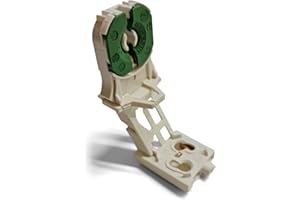 TOSEND Portalampada G13 per tubo neon T8 - T10 - T12 con portastarter - KIT 2 Pezzi - Base a Innesto