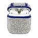 Produktbild für AirPods Hülle, 12shage Luxus Diamonds Handgefertigt Stoßfeste Schutzhülle für AirPods (Blau)