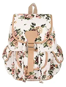 Crafts My Dream Womens Backpack Handbags (Cmd176, Beige Rose Print)