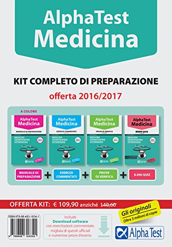 Alpha Test. Medicina. Kit completo di preparazione. Con software di simulazione