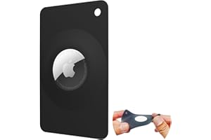 Dingfeiyu Cienki uchwyt na portfel Airtag, etui na karty Airtag do torebki, plecaka, kopertówki, bransoletki, odporne na zgubienie i zarysowania (czarny x 1)