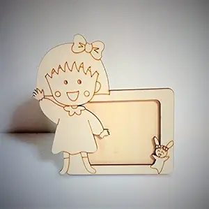 CraftsNeed Little Girl Wooden Frame