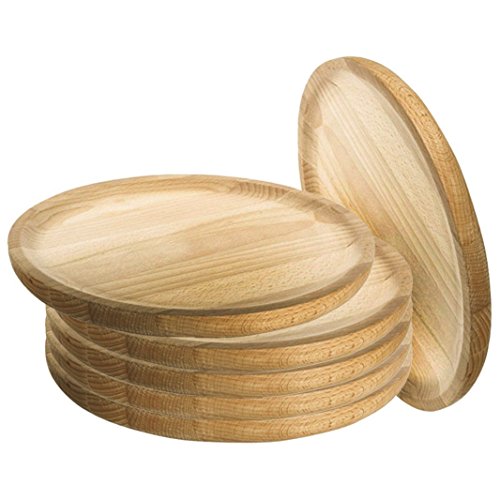 Artema – Holzteller Rund – Holzplatte – Kiefer – Set 6 – Ø 22 cm - 7