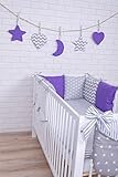 Amilian Baby Nestchen Bettumrandung 210 cm Design28 Bettnestchen Kantenschutz Kopfschutz für Babybett Bettausstattung - 3