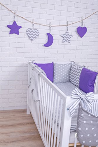 Amilian Baby Nestchen Bettumrandung 210 cm Design28 Bettnestchen Kantenschutz Kopfschutz für Babybett Bettausstattung - 3