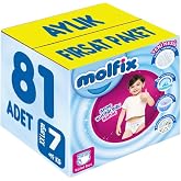 Molfix K&uuml;lot Bebek Bezi Beden 7 (19+ KG) XX Large, 81 Adet Aylık Fırsat Paketi