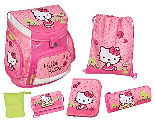 Preisvergleich Produktbild Scooli HKYX8252AZ Campus UP Schulranzen Set Hello Kitty, 6 teilig