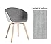 Produktbild hay, Hay, AAC 22, weiss, aac, about a chair, Schalenstuhl, Frontgepolstert, 123 remix grau, Sitzschale weiss, About a Chair, eichenholz - vierbeingestell, aac 22, weiss, design hee welling, kvadrat stoffbezug remix 123,