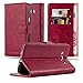 Produktbild Cadorabo Hülle für Samsung Galaxy J7 2016 (6) - Hülle in Wein ROT – Handyhülle im Luxury Design mit Kartenfach und Standfunktion - Case Cover Schutzhülle Etui Tasche Book