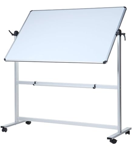 Chevalet Conférence Magnétique SWANCROWN - Tableau Blanc Mobile 100x70cm - Hauteur Réglable Avec Roulettes