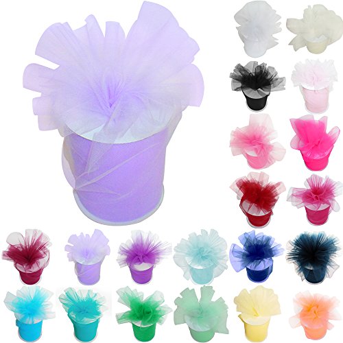 Time to Sparkle TtS 91Mx15cm Rollo de Tul Malla Carrete de Rodillo Decoración Tulle Craft Tutu Hogar Boda Fiesta Lavender