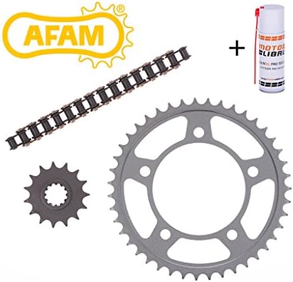 Motorcycle Chain Kit Set AFAM KTM Enduro / R 690 (Stahl) 2008-2014 incl. high quality chain, front and rear sprocket, connection link + chain lube