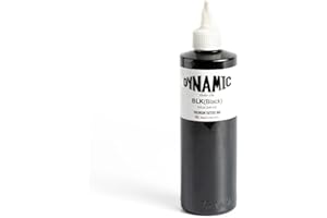 DYNAMIC COLOR CO Dynamic Color Inchiostro per tatuaggio nero - Flacone da 240 ml (8 oz)