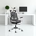 IAFA FURNITURE® Ergolux High Back Ergonomic Office & Study Chair | 3 Year Warranty | Adjustable Height, Tilt Lock, 2D Headrest, Adjustable Arms & Lumbar Support | Heavy Duty Metal Base | DIY | Grey
