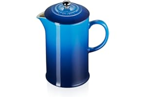 LE CREUSET Cafetera de prensa de cerámica de gres, 1 L, Azure, 60706082200003