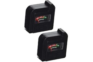 PCHNFEI 2 Pcs Black Bt-860 Battery Tester Checker Battery Volt Tester Monitor Electrical Equipment for 9v 1.5v Button Cell