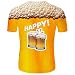 Produktbild Realde Herren Oder Rundhals Kurzarm T-Shirt Happy Cheer Loose 3D Bierdruck Oberteil Herbst und Winter Passt super auch zur Jeans Männer BequemTops Größe M-XXXL