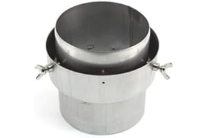 StoveMaestro 5" to 6" Increasing Adapter from Vitreous Enamelled to Flexible Flue Liner - Galvanised.
