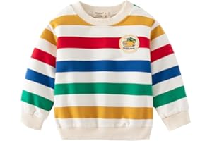 LitBud Boys Sweatshirts Shark Crewneck Pullover for Toddler Clothes Boy Cotton Top Long Sleeve Casual Jumper T Shirt Fall for Kids Size 1-7 Years Old