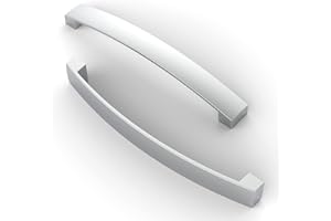 FURNIWARE 5 pezzi maniglia per armadio, Distanza tra i fori 160mm, maniglia ad arco per armadio da cucina, per porta dell'armadio da cucina, cassetto del comò da camera da letto,Cromo