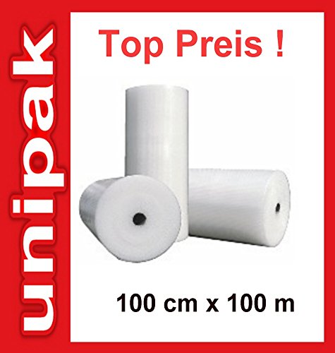 Preisvergleich Produktbild luvem Luftpolsterfolie Noppenfolie 1,00m x 100m, 2lagig - AirCap ®