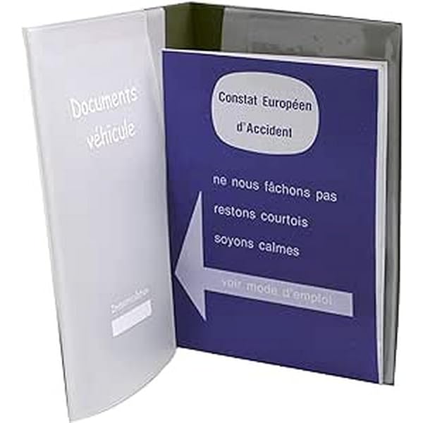 Pochette Documents Véhicule NJCXOLA 24x18cm - Porte-Carte, Permis, Assurance | Tissu Oxford Imperméable