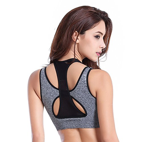 Sport BH, Fascigirl Damen Komfort Sport Wattierter Spitzen BH Bustier Push Up BH ohne Bügel Für Yoga FitnessTraining - 5