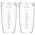 for Nutribullet Cup 2 Pack, 950ml Nutri Bullet Blender Cups, Replacement Cup Accessories Fit NutriBullet 600W 900W Nutrient Extractor