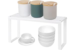 VINILITE Ripiani Portaoggetti Impilabili da Cucina Salvaspazio, Stoviglie Organizer Mensole Porta piatti