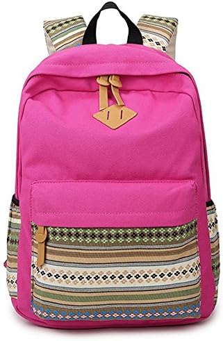Viniolve Casual Canvas Backpack Bag, Lightweight School Daypack for Teen