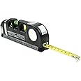IMBTECH 8- Foot Multipurpose Laser Spirit Level, Spirit Levels Line Lasers, Sided Measuring Tape, Laser Beam Line for Photos Frame, TV Bracket, Carpenter Door