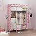 Produktbild LESX - Tuch Schrank Moderne Easy Home Gefaltet Stahlrohre Und Oxford Tuch Einzelzimmer Mit Badewanne