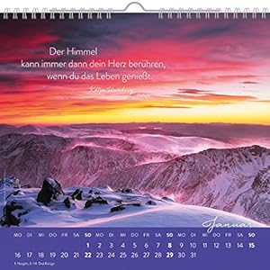 Wohlfühlmomente 2017: Dekorativer Wandkalender mit Monatskalendarium