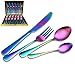 Produktbild Magicpro Besteck Set, Rainbow Besteck Set, Edelstahl Set Service für 6 Personen, 24 Stück Esszimmer Besteck
