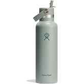 Hydro Flask Standard Flex Straw Cap 621 ml (21 oz) Bottle - Stainless Steel | Stainless Steel, Leak Proof, Cup Holder Compati