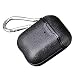 Produktbild AirPods Ledertasche Hülle,Echt Leder Litchi Tasche Stoßfeste Schutzhülle Slim und Lightweight Luxus Echtleder Leder Case für Apple AirPod 2 Case (Schwarz)